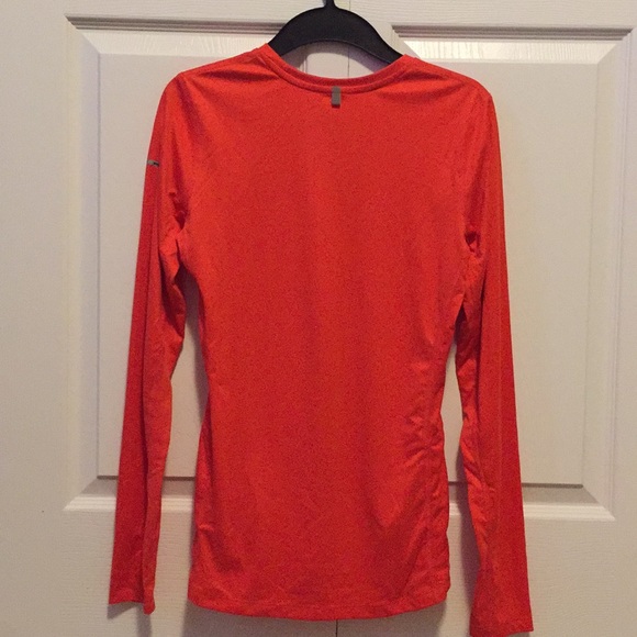 Nike Long Sleeve Red-Orange Athletic Shirt - Picture 2 of 6
